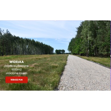 Działki 10a pod zabudowę pod lasem- Widełka