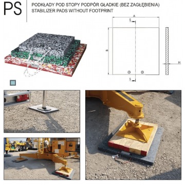 Podkład pod stopy podpór  żuraw, dźwig