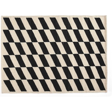 Dywan Shift Kelim 140 x 200 cm czarno-beżowy