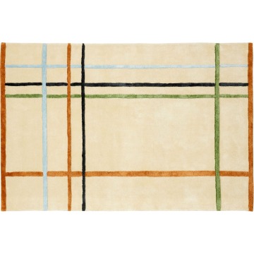 Dywan Fluffy w paski 120 x 180 cm beżowy