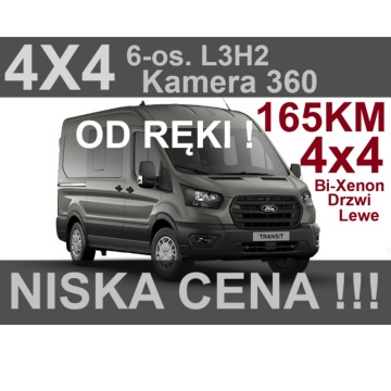 Ford Transit - 4x4 165KM L3H2 6-osob. Kamera 360  Drzwi Lewe Bi-Xenon