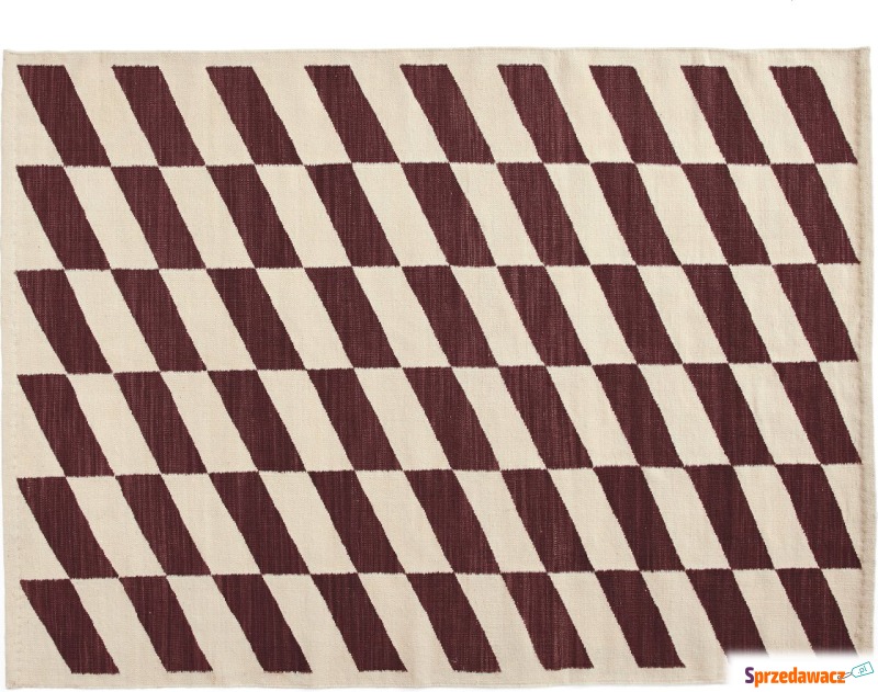 Dywan Shift Kelim 140 x 200 cm burgundowo-beżowy - Dywany, chodniki - Warszawa