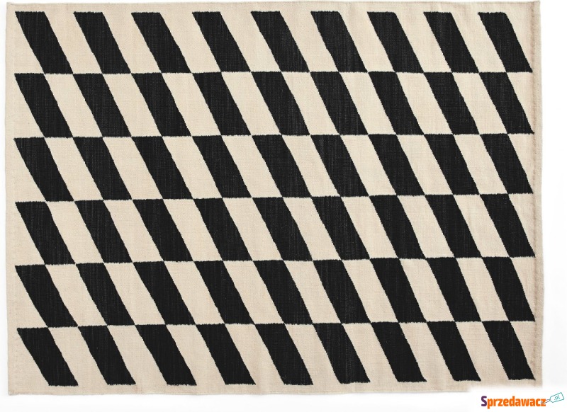 Dywan Shift Kelim 140 x 200 cm czarno-beżowy - Dywany, chodniki - Wrocław
