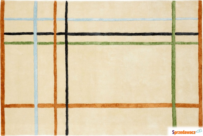 Dywan Fluffy w paski 120 x 180 cm beżowy - Dywany, chodniki - Opole