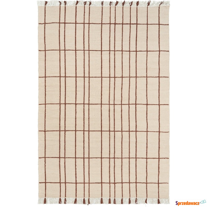 Dywan Sen w kratkę 170 x 240 cm beżowo-brązowy - Dywany, chodniki - Bytom