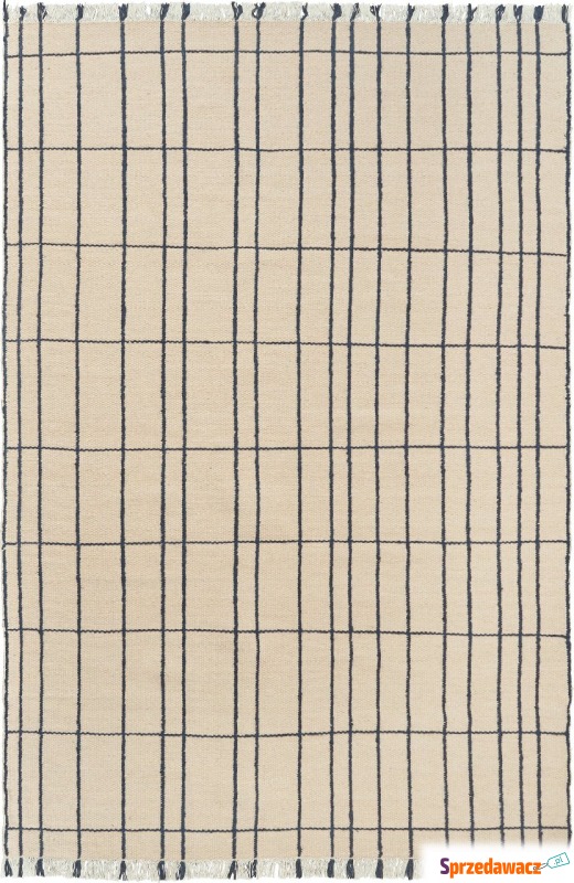 Dywan Sen w kratkę 200 x 300 cm beżowo-granatowy - Dywany, chodniki - Bydgoszcz