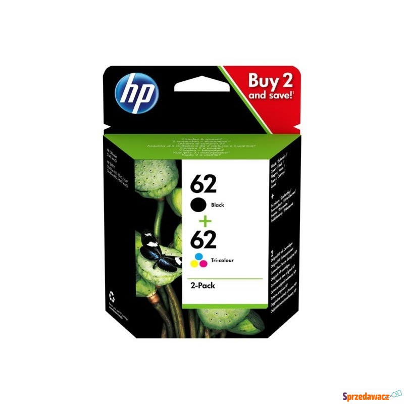 Oryginalny zestaw tuszy HP 62 Combo...