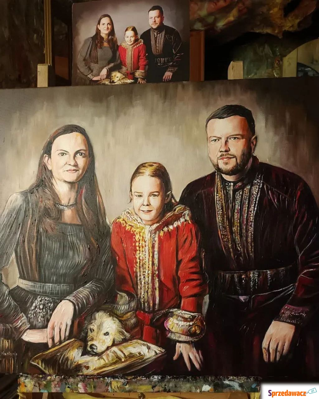 Portret rodzinny na podstawie zdjęcia