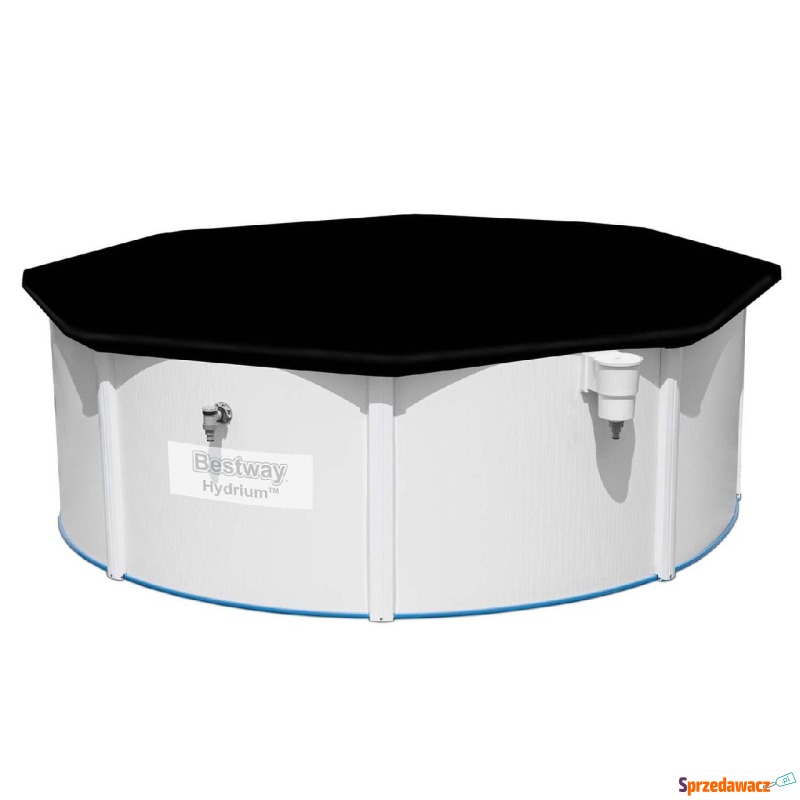 Okrągła pokrywa do basenu, Bestway, 396 cm, czarny - Akcesoria i części - Głogów