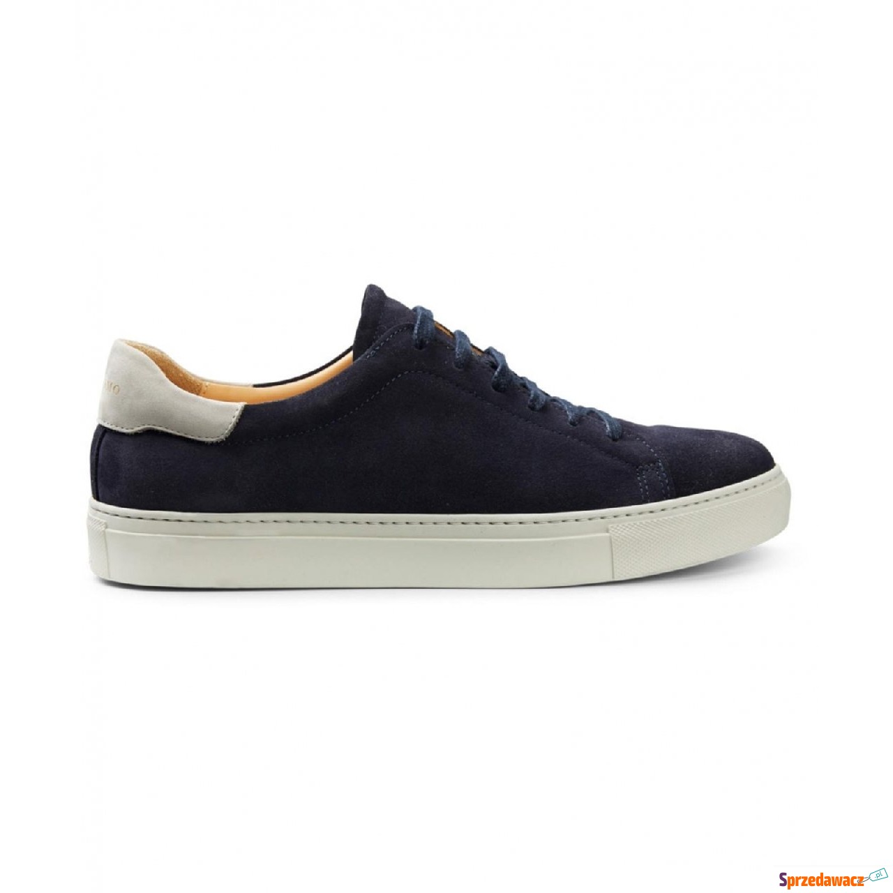 Granatowe Zamszowe Sneakersy -...
