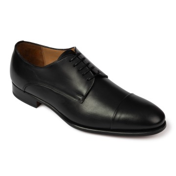 Czarne eleganckie buty męskie typu Derby 40,5