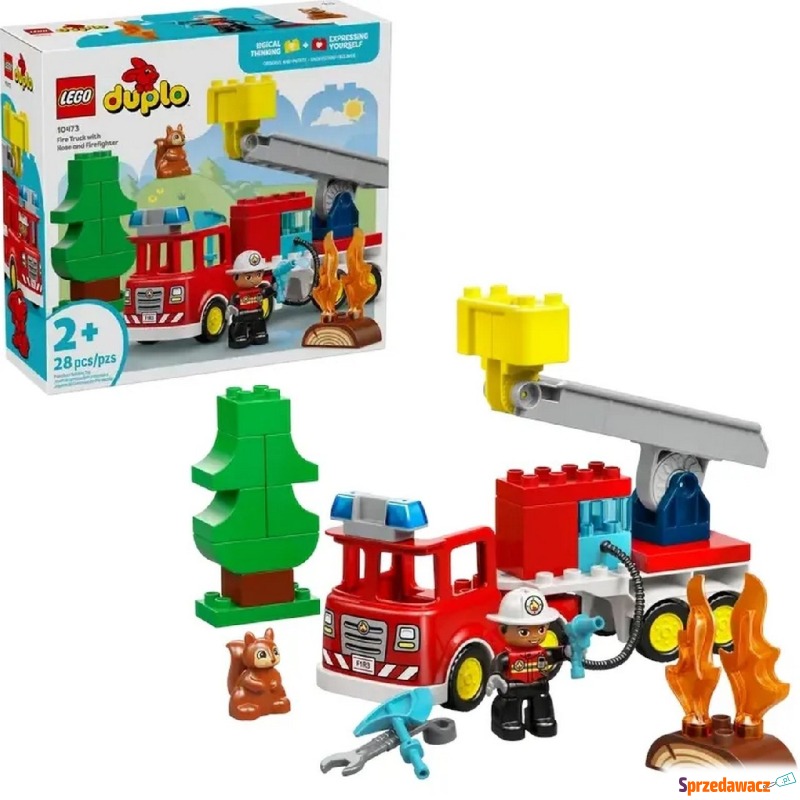 Klocki konstrukcyjne LEGO Duplo Town 10473 Wóz... - Klocki - Legnica
