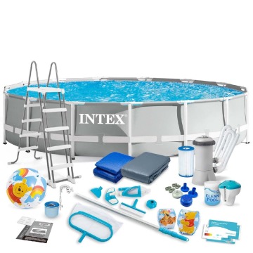 Basen ogrodowy stelażowy, zestaw 21w1, Intex, 457x107 cm