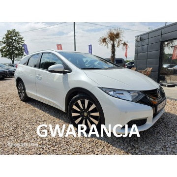Honda Civic - 1.6d#120PS#Ledy#Nav#Climatr#Kamera#Alus#Serwis#Gwarancja#Biała Perła!!