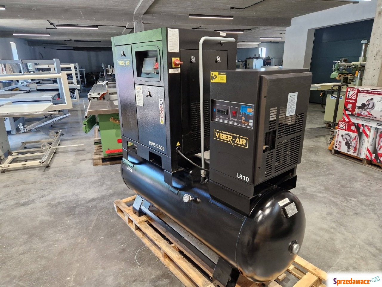 Sprężarka Śrubowa 5,5 kw 500l,...