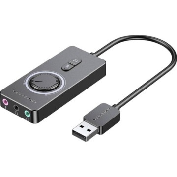 Zewnętrzna karta dźwiękowa z regulacją głośności Vention 1m USB 2.0