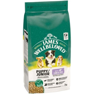 James Wellbeloved Puppy Junior Dog Hypoallergenic, jagnięcina i ryż - 2 x 2 kg