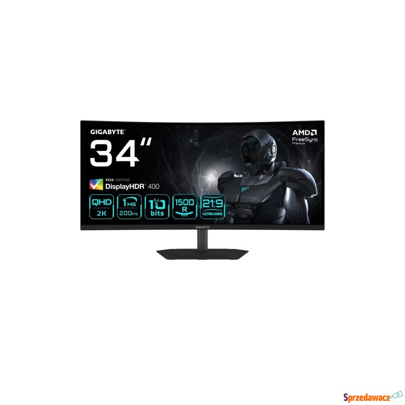 MONITOR GIGABYTE LED 34" G34WQC2 200Hz - Monitory LCD i LED - Katowice