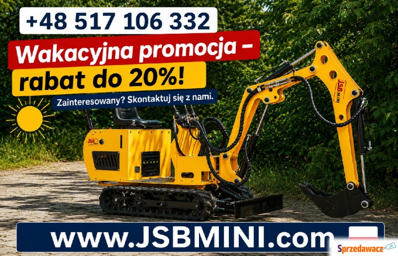 Mini Koparka gąsienicowa MS-TE113 JSB - Nowa 2025 - Pojazdy specjalistyczne - Toruń