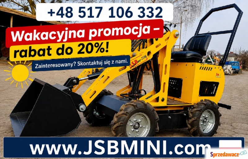 Mini Ładowarka Kołowa MS-L116 JSB - Nowa 2025 - Pojazdy specjalistyczne - Toruń