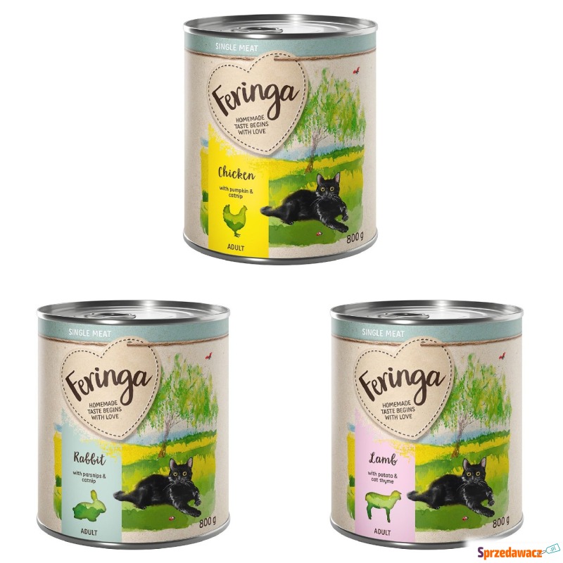 Feringa Single Meat Menu, 12 x 800 g - Pakiet... - Karmy dla kotów - Jelenia Góra