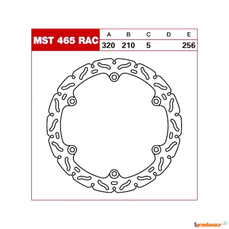 TRW Tarcza hamulcowa MST465RAC...