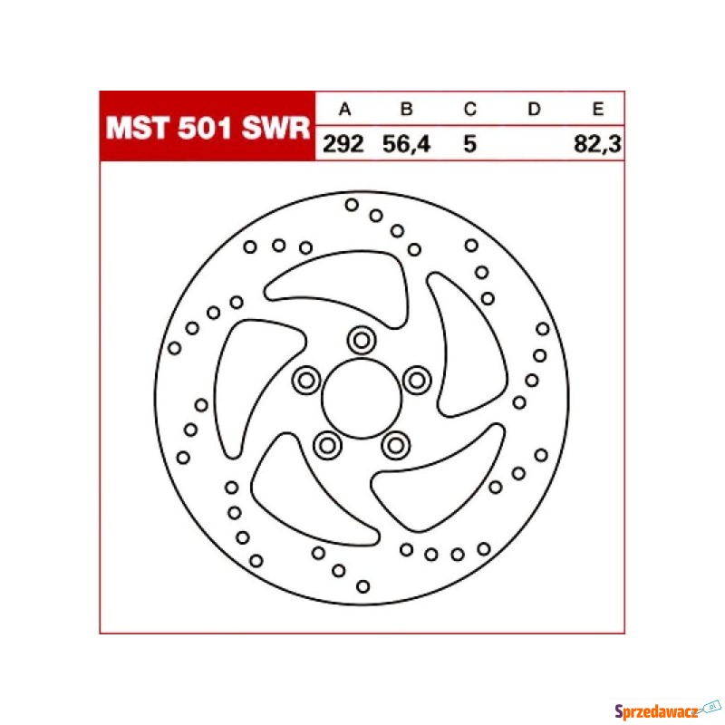 TRW Tarcza hamulcowa MST501SWR...