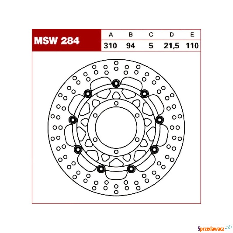 TRW Tarcza hamulcowa MSW284 HONDA...