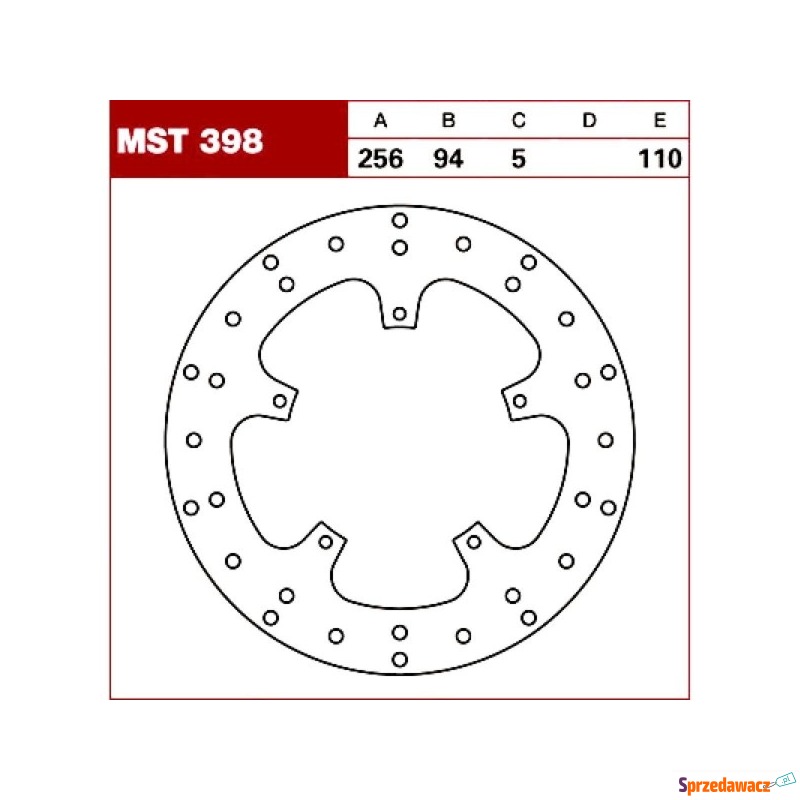 TRW Tarcza hamulcowa MST398 HONDA...