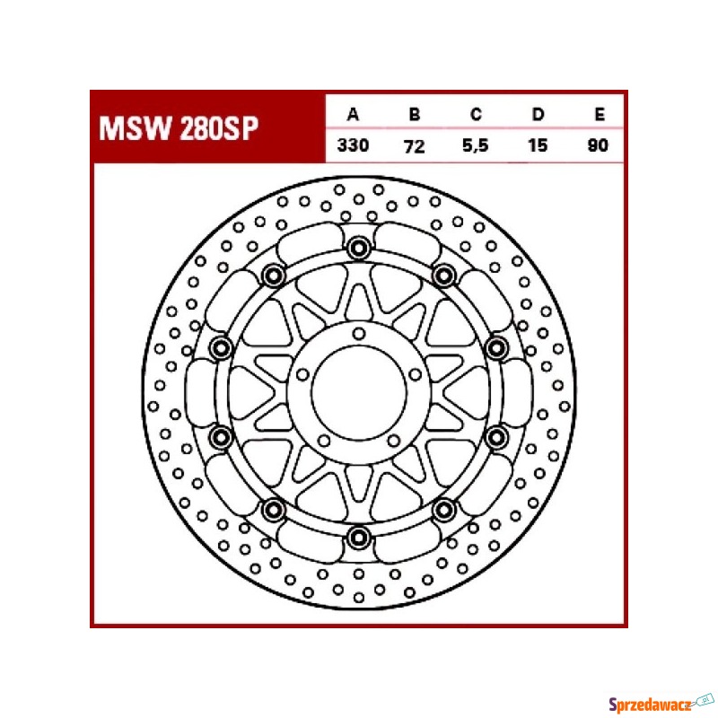 TRW Tarcza hamulcowa MSW280SP...