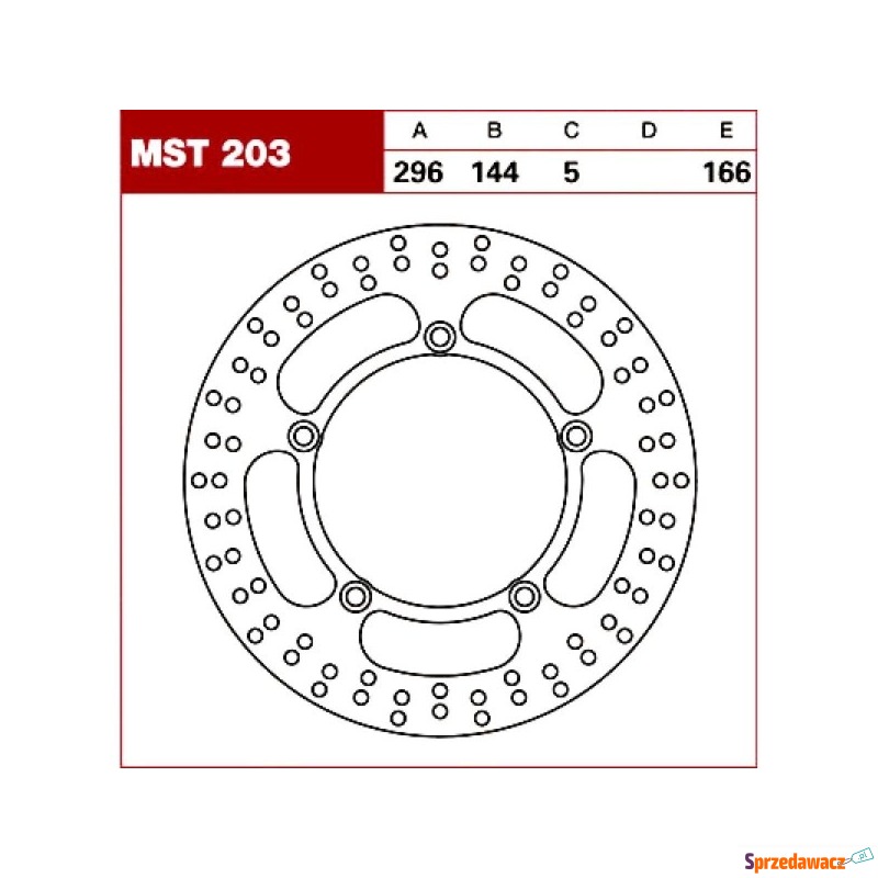 TRW Tarcza hamulcowa MST203 HONDA...