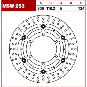 TRW Tarcza hamulcowa MSW253 BMW F 650 700 800 GS A