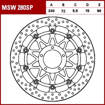 TRW Tarcza hamulcowa MSW280SP DUCATI PANIGALE 1299