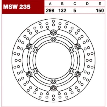 TRW Tarcza hamulcowa MSW235 YAMAHAXVZ 1300 A Roya