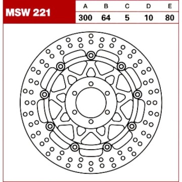 TRW Tarcza hamulcowa MSW221 YAMAHATRX TDM  MOTO