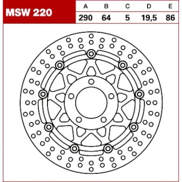 TRW Tarcza hamulcowa MSW220 SUZUKI RF 600 R RGV SV