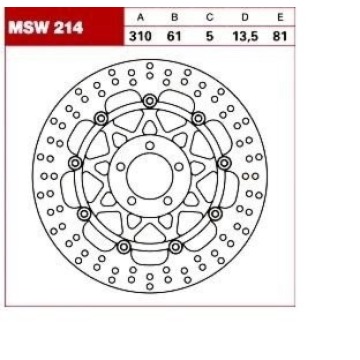 TRW Tarcza hamulcowa MSW214 KAWASAKI ZRX ZZR ZR 11