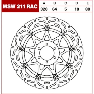 TRW Tarcza hamulcowa MSW211RAC MOTO KTM DUCATI BMW
