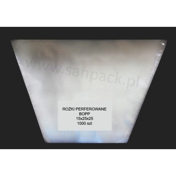 Rożki foliowe perforowane na kwiaty 12X25X25