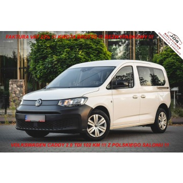 Volkswagen Caddy - Z polskiego salonu !!! Serwis ASO !!!  Faktura VAT 23% - Kwota Brutto