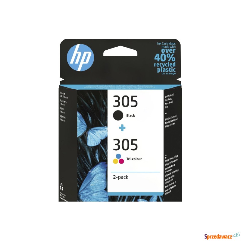HP 305 2-Pack Tri-color/Black Original Ink Cartridge - Tusze, tonery - Legnica