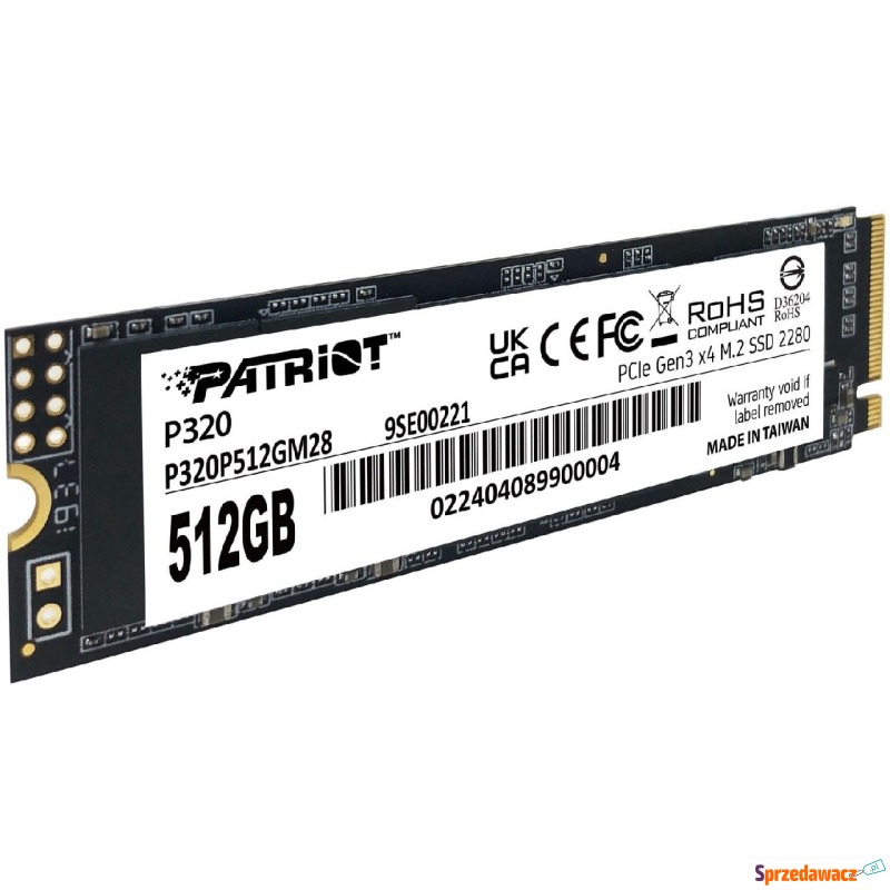 Patriot P320 PCIe NVMe 512GB - Dyski twarde - Szczecin