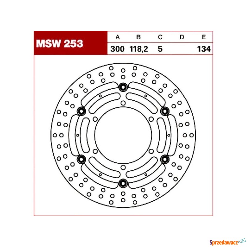 TRW Tarcza hamulcowa MSW253 BMW F 650 700 800... - Układ hamulcowy - Kielce