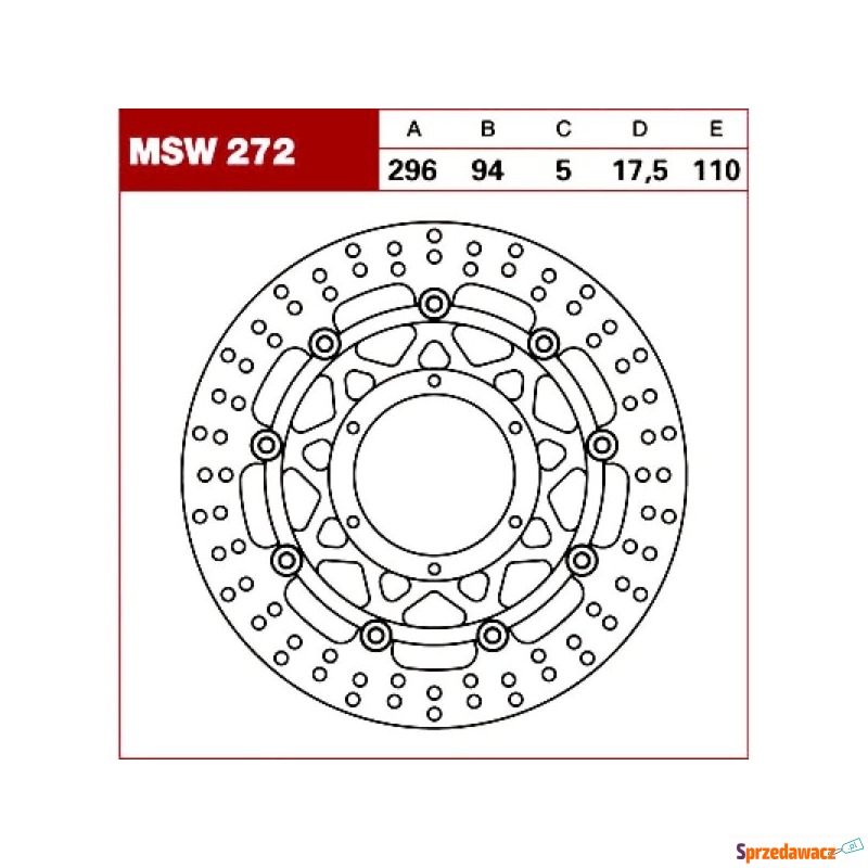 TRW Tarcza hamulcowa MSW272 HONDA CBR 300 CBF... - Układ hamulcowy - Tarnobrzeg