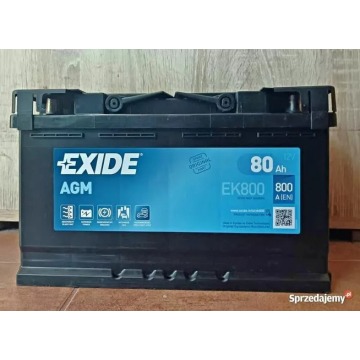 Akumulator Exide Agm start&stop ek800 80Ah 800A en prawy+