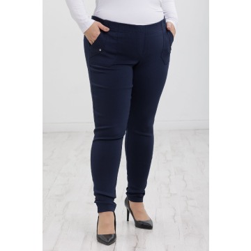 Klasyczne granatowe spodnie Bengaliny09 slim fit PLUS SIZE XXL