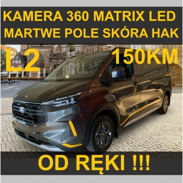 Ford Transit Custom - 150KM  L2 Trail Matrix LED  Super Cena Hak Skóra Kamera 360