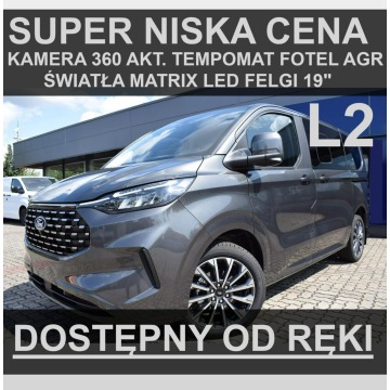 Ford Tourneo Custom - Titanium Super Cena od ręki !! Kamera 360 Akt. Tempomat Martwe Pole