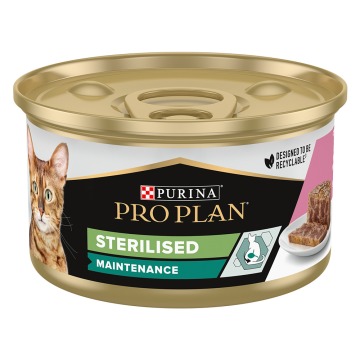 24 + 6 / 96 + 24 gratis! PURINA PRO PLAN, karma mokra, 30 x 85 g / 120 x 85 g - Cat Sterilised Maint