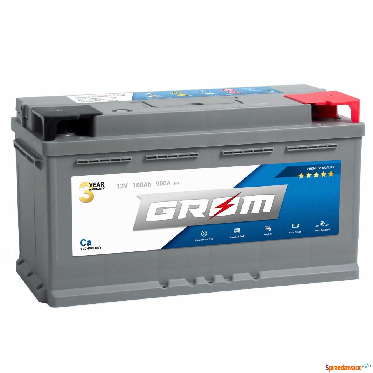 Akumulator Grom 100Ah 900A Bia...